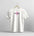 White t-shirt with 'New Jersey' text on a hanger against a gray background