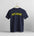 Navy blue t-shirt with 'NEW JERSEY' printed in yellow on a white background