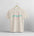 Beige t-shirt with 'jersey girl' design on a hanger against a light gray background