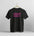 Black t-shirt with 'Jersey Girl' text on a hanger against a gray background