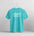 Turquoise t-shirt with 'Jersey Girl' text on a white background