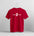 Red t-shirt with 'Jersey Girl' text on a white background