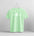 Light green t-shirt with 'Jersey Girl' text and map graphic on a hanger against a gray background
